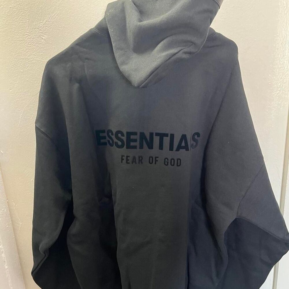 Fear-of-god Men's Black and Grey Hoodie